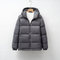 Mercy Lightweight Jacket with Hood in Dark Grey