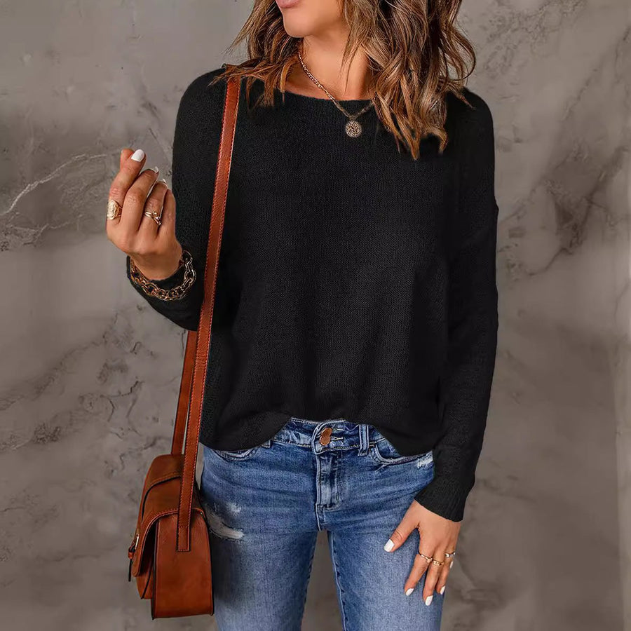 Merel Casual Knit Top in Green