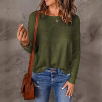 Merel Casual Knit Top in Green