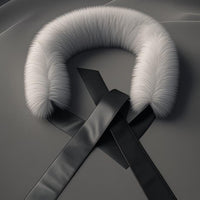 Merel Faux Fur Collar in White