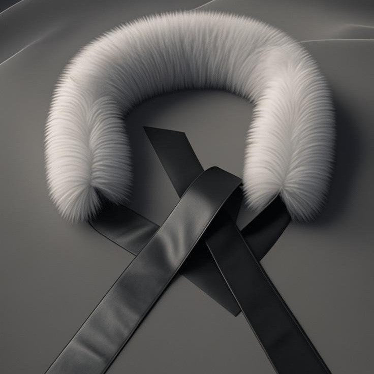 Merel Faux Fur Collar in White