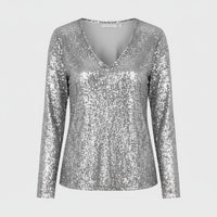 Merel Top in Silver