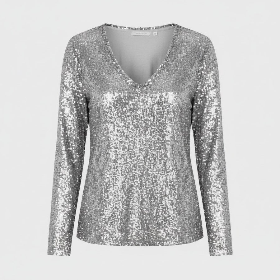 Merel Top in Silver