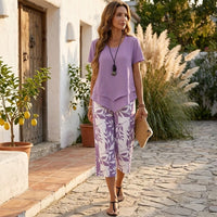 Merewyn Women's Two-Piece Tunic and Wide Leg Pants Set