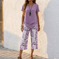 Merewyn Women's Two-Piece Tunic and Wide Leg Pants Set