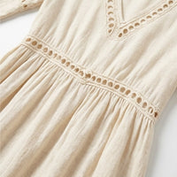 Meridian Women's Crochet Trim Midi Dress