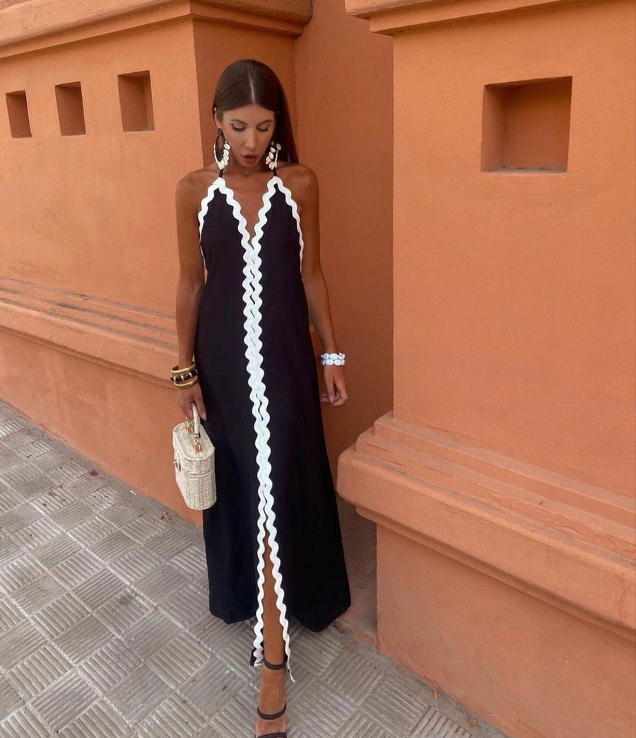 Merlyn™ Elegant Long Dress in Black