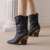 Mesa Western Bootie in Denim Blue