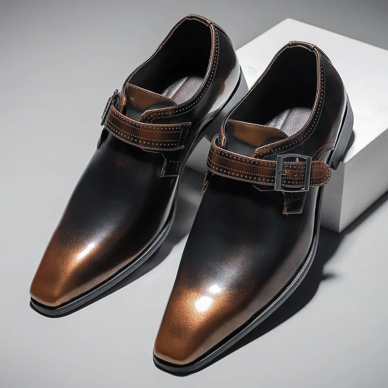 Messina Monk Strap Loafers in Bronze