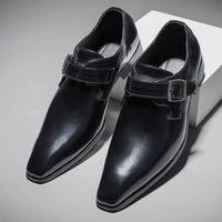 Messina Monk Strap Loafers in Charcoal