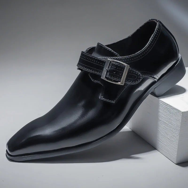 Messina Monk Strap Loafers in Charcoal