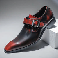 Messina Monk Strap Loafers in Crimson
