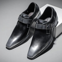 Messina Monk Strap Loafers in Gray