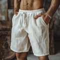 Men's Linen Shorts Drawstring Waist