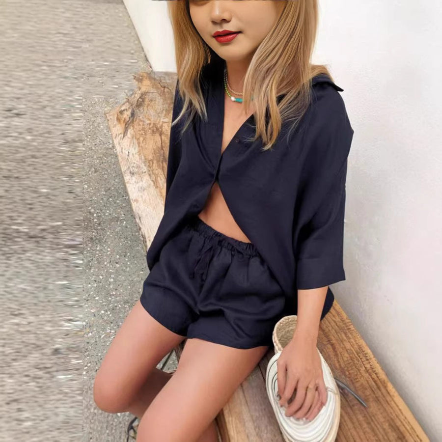 Mia Airy Linen Blouse