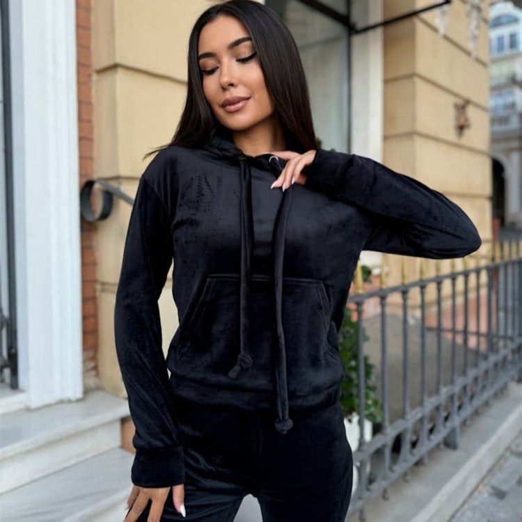 Mia Casual Suit with Elastic Waist and Hood