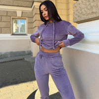Mia Casual Suit with Elastic Waist and Hood