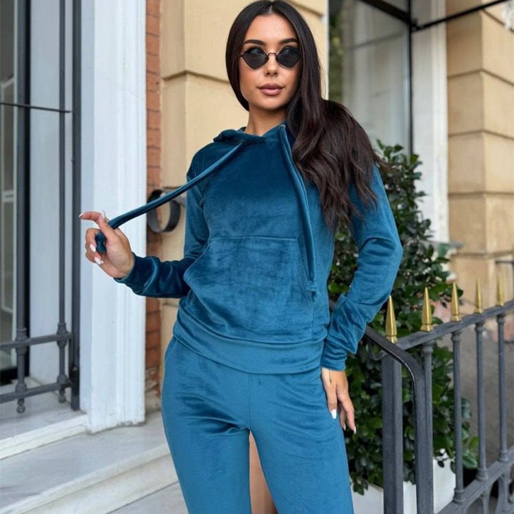 Mia Casual Suit with Elastic Waist and Hood