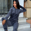 Mia Casual Suit with Elastic Waist and Hood