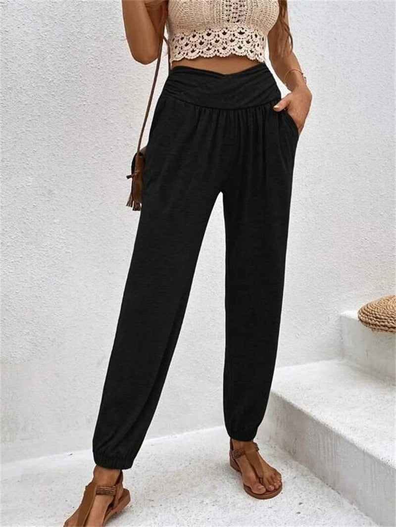 Mia Casual Trousers in Black