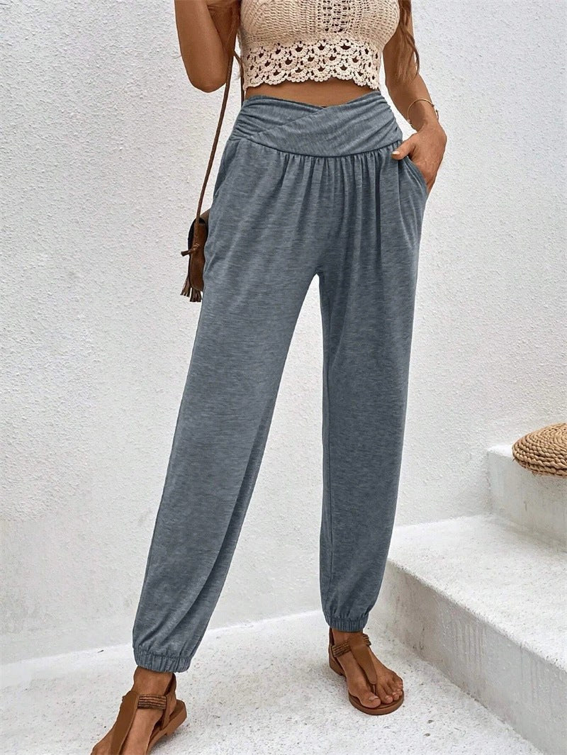 Mia Casual Trousers in Grey