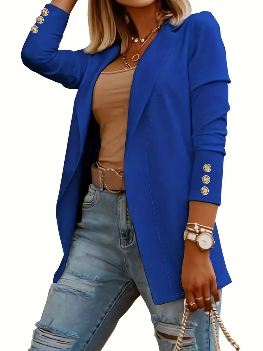 Mia Elegant Blazer with Fitted in Blue