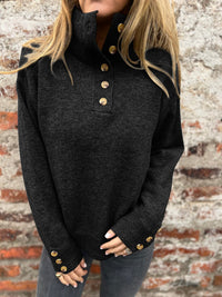 Michaela Casual Sweater in Black