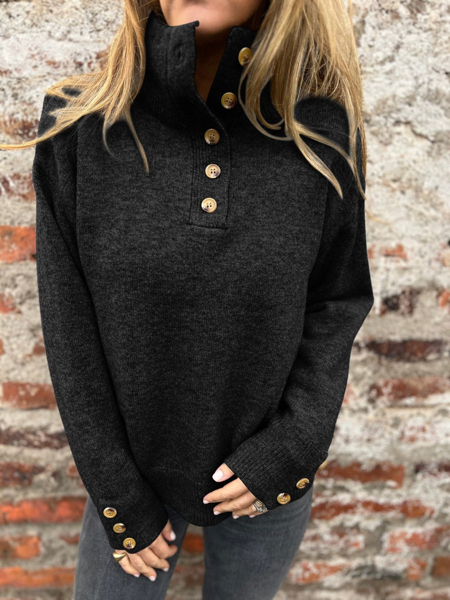 Michaela Casual Sweater in Black