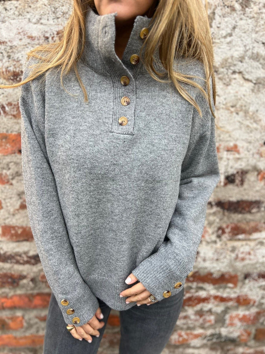 Michaela Casual Sweater in Grey