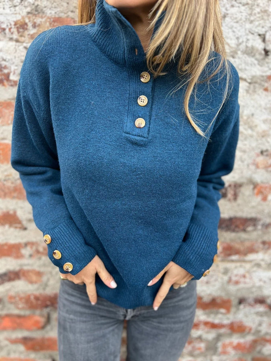 Michaela Casual Sweater in Peacock Green