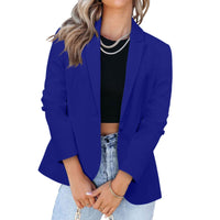 Michaela Elegant Blazer with Pockets in Blue
