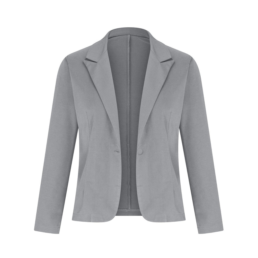 Michaela Elegant Blazer with Pockets in Grey