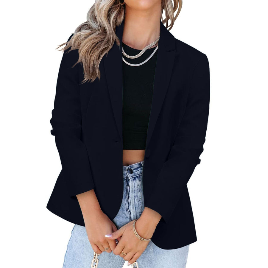 Michaela Elegant Blazer with Pockets in Navy