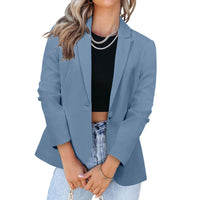 Michaela Elegant Blazer with Pockets in Sky Blue