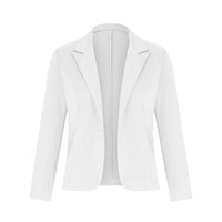 Michaela Elegant Blazer with Pockets in White