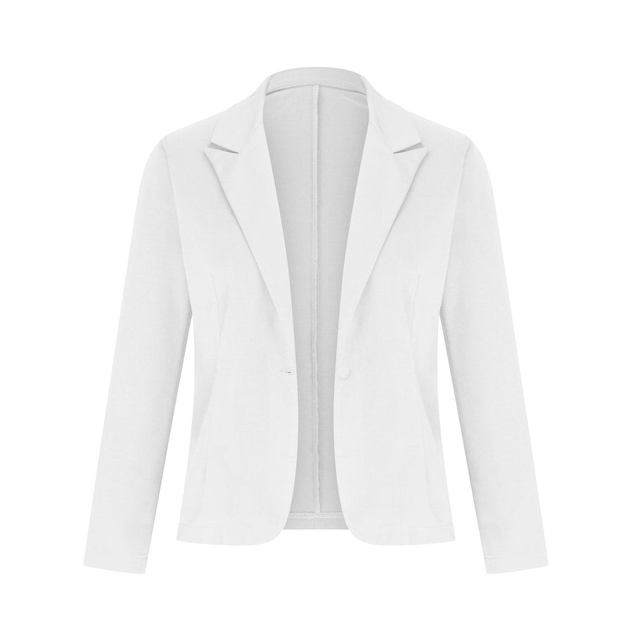 Michaela Elegant Blazer with Pockets in White