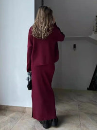 Michaela Elegant Knit Maxi Dress