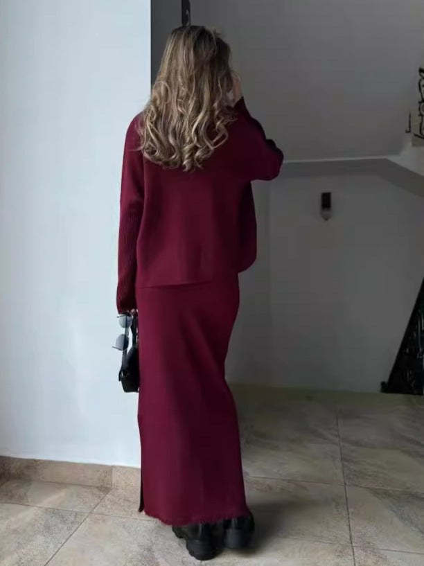 Michaela Elegant Knit Maxi Dress