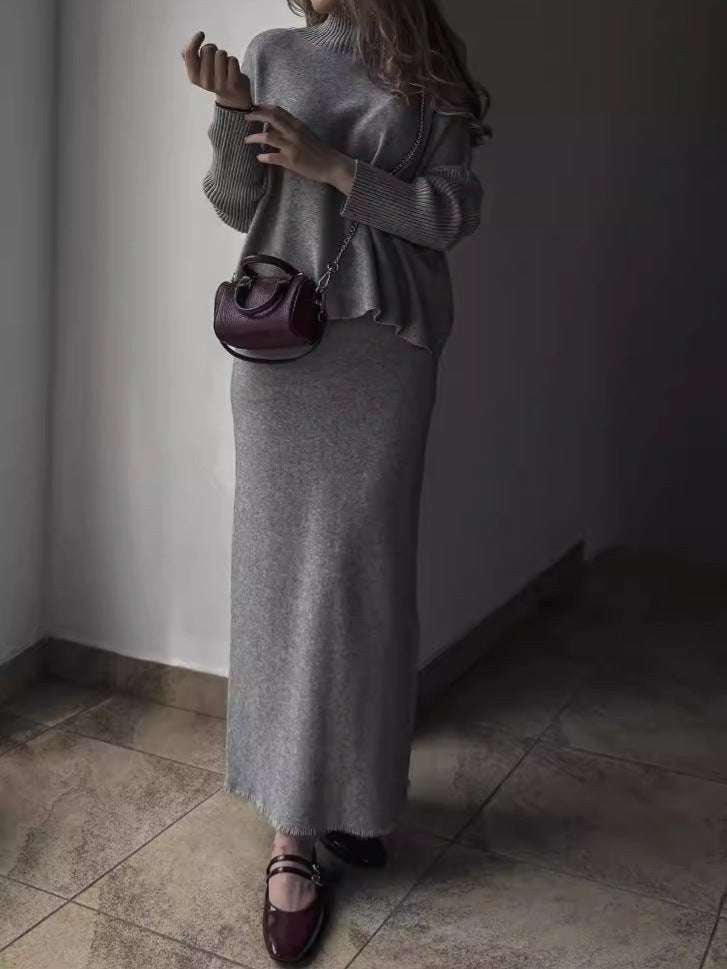 Michaela Elegant Knit Maxi Dress