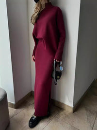 Michaela Elegant Knit Maxi Dress