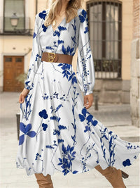 Michaela Elegant Maxi Dress with V-Neck