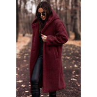 Mila Coat in Wine Red
