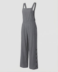 Mila Linen Jumpsuit in Grey