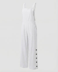 Mila Linen Jumpsuit in White