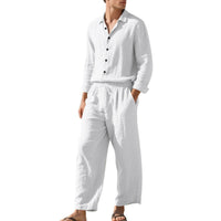 Milan Lightweight Linen Shirt in White
