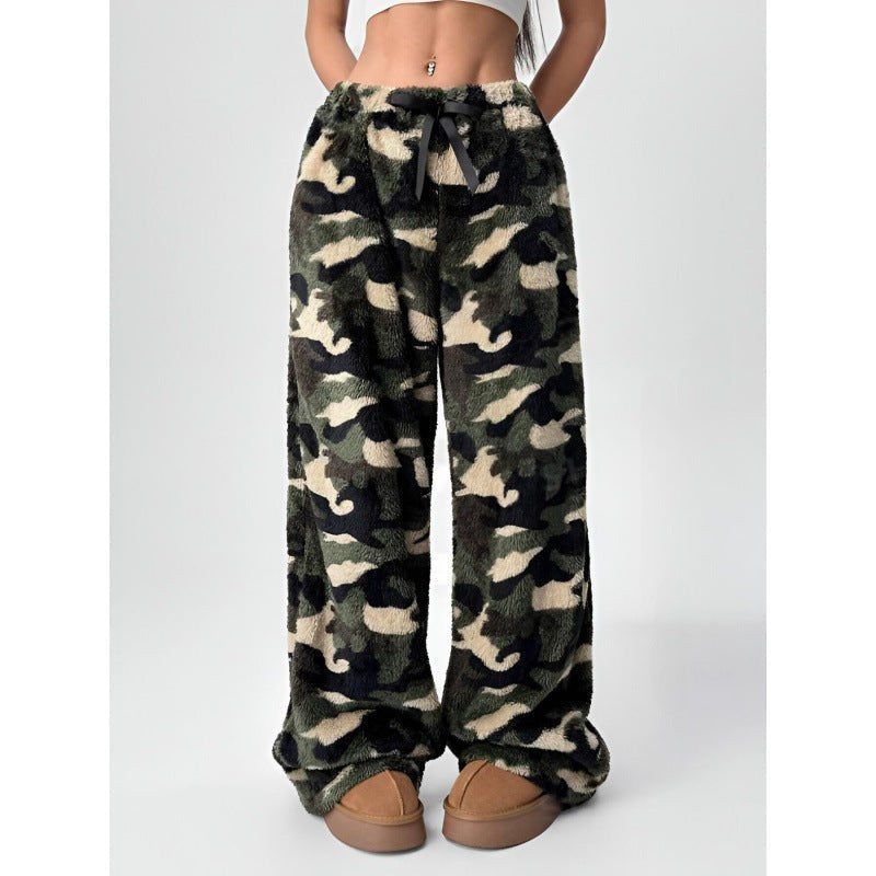 Mina Comfortable Trousers in Tarnfarbe