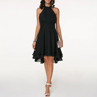Mina Dress with Ruffles in Black