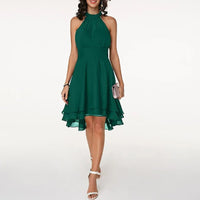 Mina Dress with Ruffles in Green