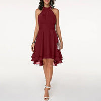 Mina Dress with Ruffles in Red