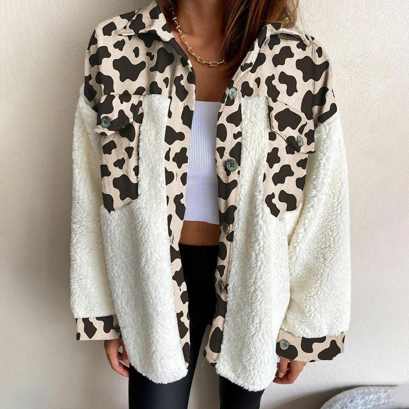 Mina Jacket with Oversized in Beige